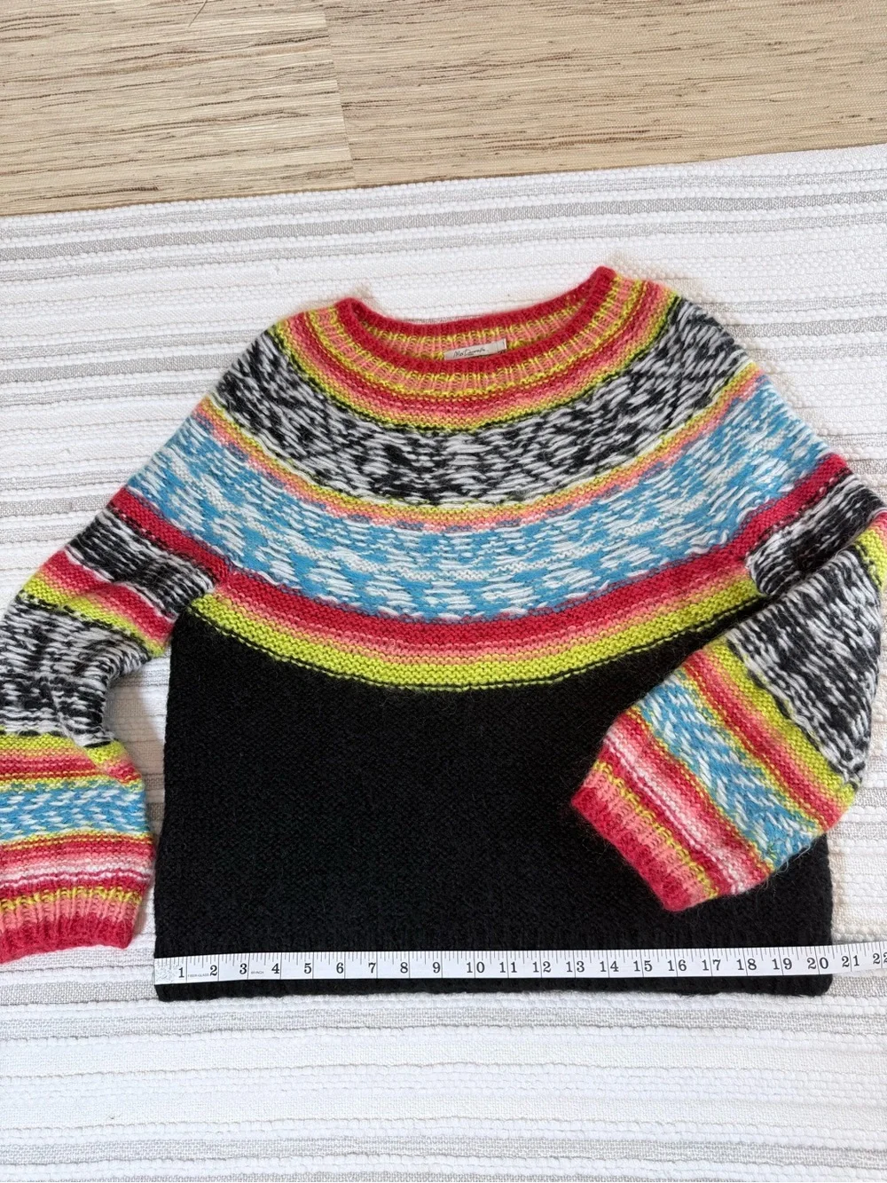Mes Demoiselles Paris Goyave Mohair Blend Fair Isle Sweater Size 1 US 6/8